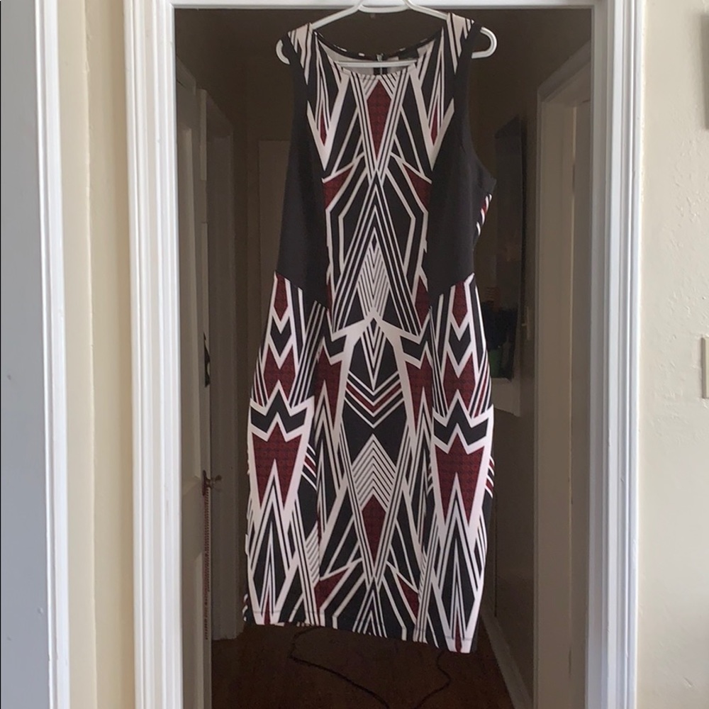 Cute geometric shape scuba dress